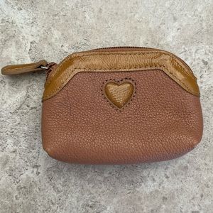 Brighton Coin Purse.. Zip Pouch w/❤️on Front/ Tag inside.Still smells leather